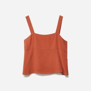 The Clean Silk Picnic Top in cinnamon